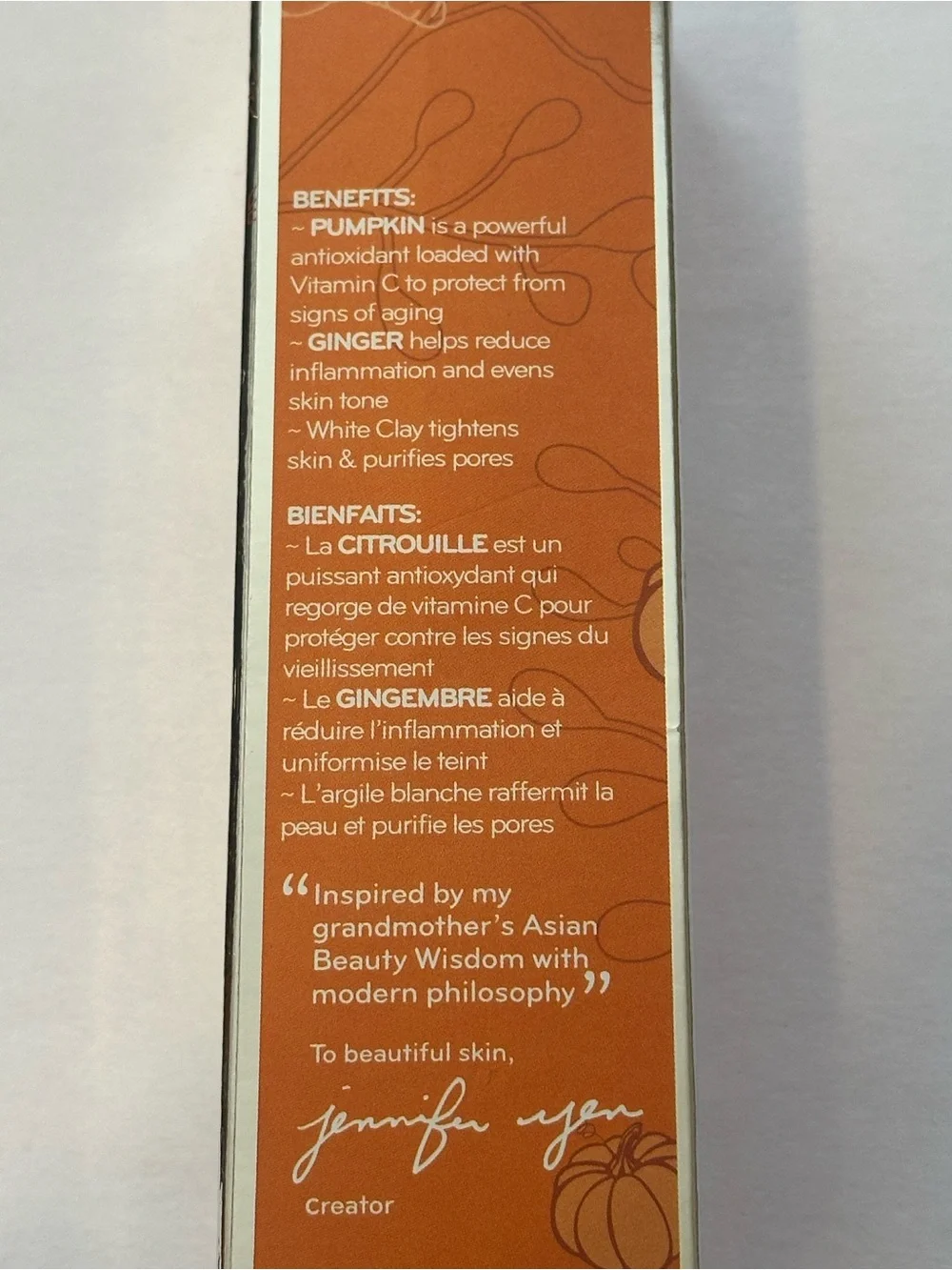 purlisse Pumpkin + Ginger Detoxifying Charcoal Mask — Orange